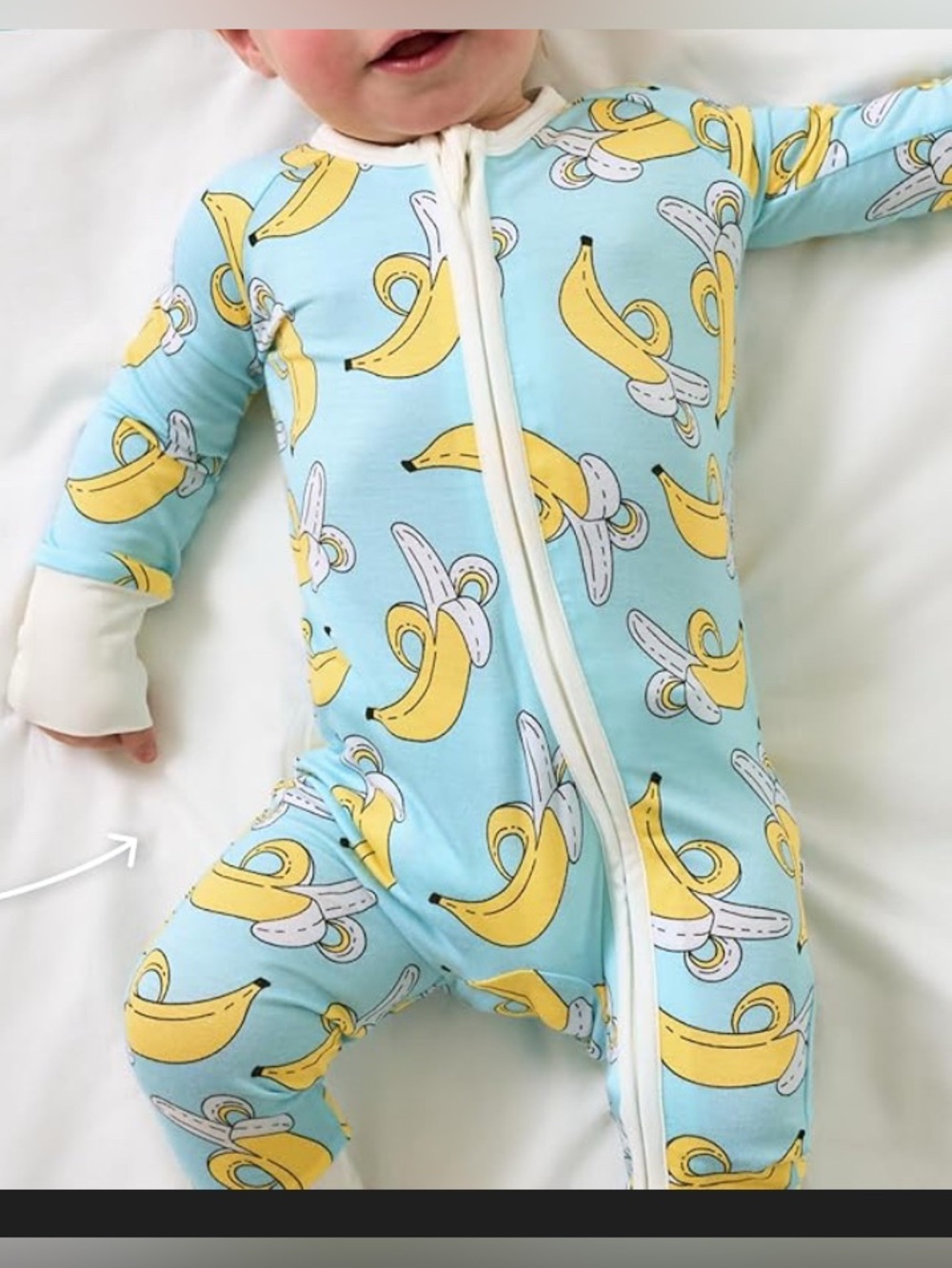 Little Sleepies Bamboo Zippy Sleeper in the Bananas print